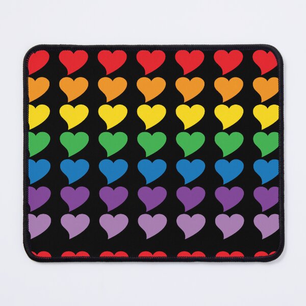 Item preview, Rainbow hearts cute preppy pride pattern designed and sold by fluffyfamcraft.