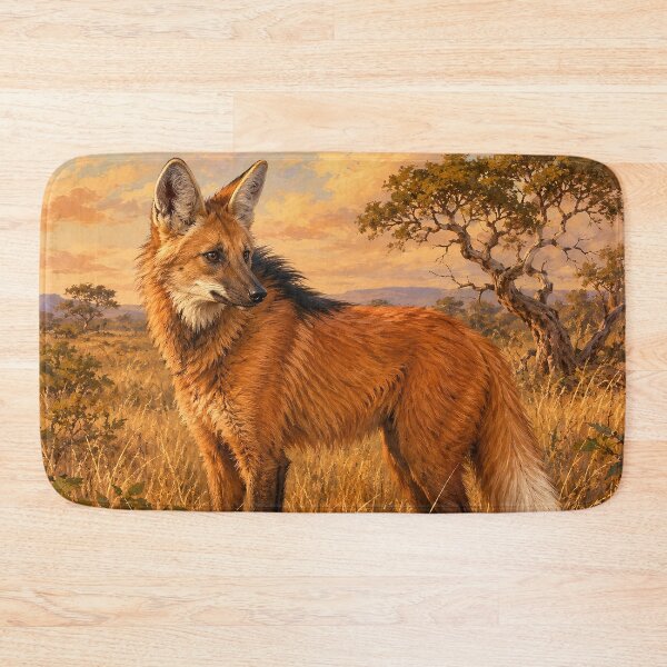 Item preview, Maned Wolf in Golden Savanna designed and sold by Pixel Junkies Studio.