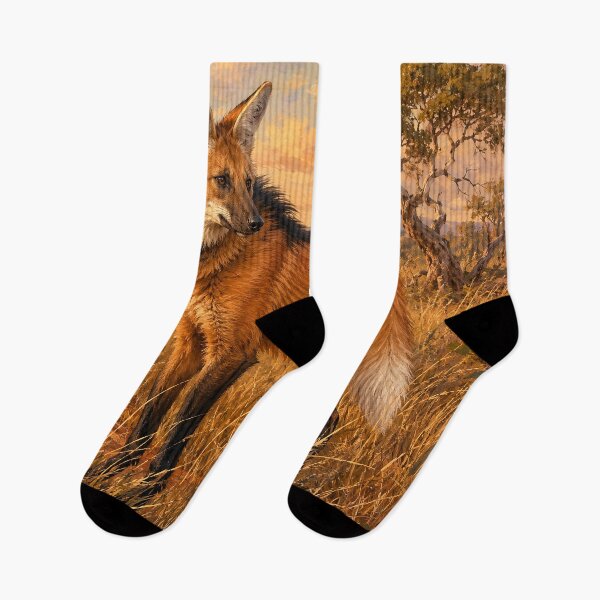 Item preview, Maned Wolf in Golden Savanna designed and sold by Pixel Junkies Studio.