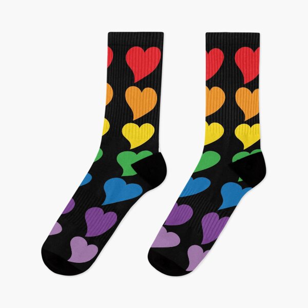 Item preview, Rainbow hearts cute preppy pride pattern designed and sold by fluffyfamcraft.