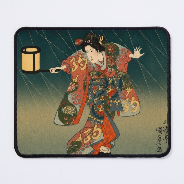 Item preview, Woman with a latern by Utagawa Kunisada - Art Nouveau Ukiyo-e Lantern Woman Wall Art for Vintage Decor Lovers designed and sold by RickE.