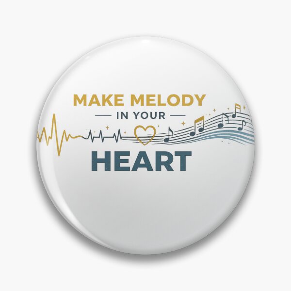Item preview, Make Melody In Your Heart - Christian Music Worship Faith Design designed and sold by SoulThread Studio.