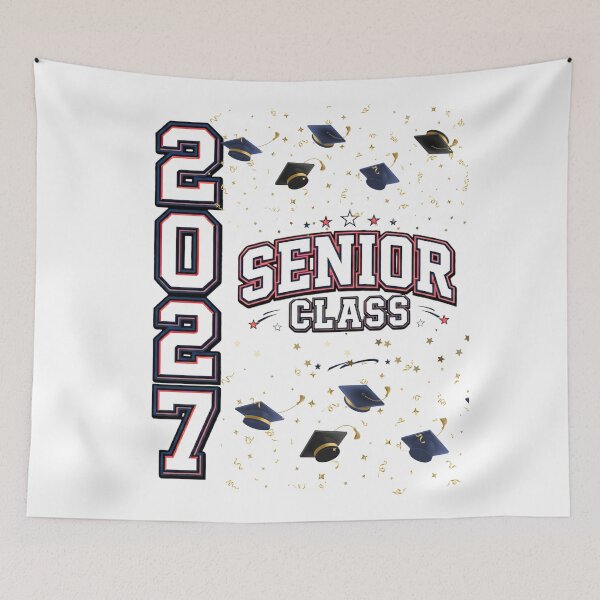 Item preview, Senior Class of 2027 Graduation Varsity Style Typography Design designed and sold by VibranPalette.