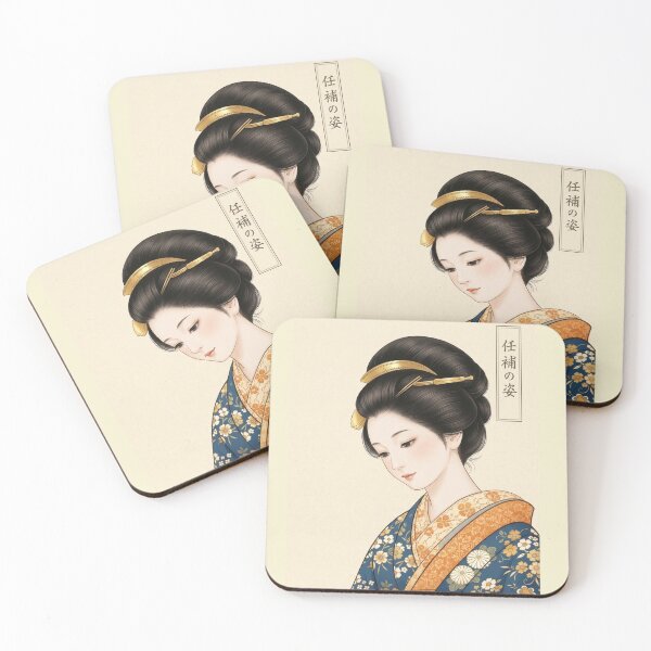 Item preview, Elegant Edo Beauty: Ukiyo-e Style Kimono Art designed and sold by SakuraMarket26.