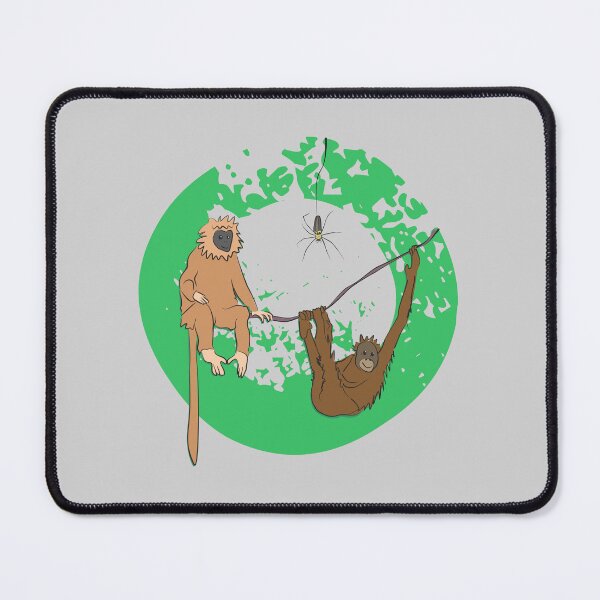 Item preview, Hanging Out Together | Monkey Friends and Spider Illustration designed and sold by ArtdeGwo.