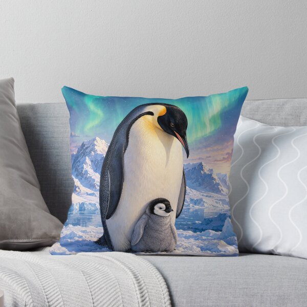 Item preview, Emperor Penguin and Chick Under Aurora designed and sold by Pixel Junkies Studio.