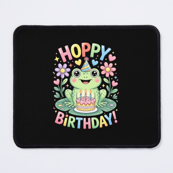 Item preview, Hoppy Birthday Cute Frog Birthday Party Cartoon Celebration Art designed and sold by MiALopezArt.