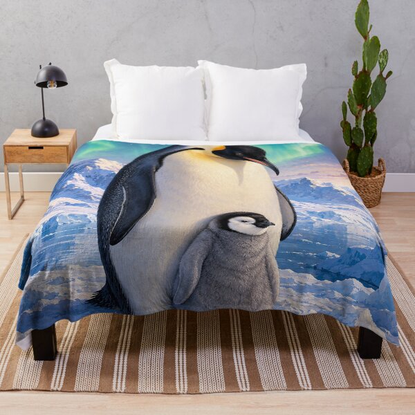 Item preview, Emperor Penguin and Chick Under Aurora designed and sold by Pixel Junkies Studio.