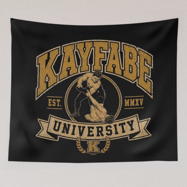 Item preview, Kayfabe University Vintage Pro Wrestling Varsity Logo designed and sold by The Irish Whip.