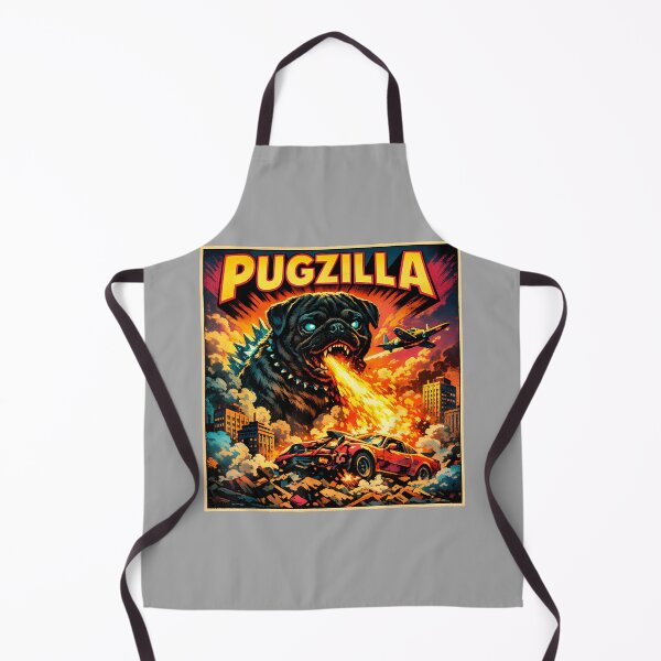 Item preview, Retro Pugzilla Cute Pug Funny Youth Life from Dad Mom Meme_2 designed and sold by GreggRoss.