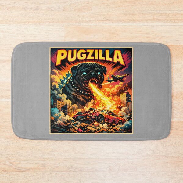 Item preview, Retro Pugzilla Cute Pug Funny Youth Life from Dad Mom Meme_2 designed and sold by GreggRoss.