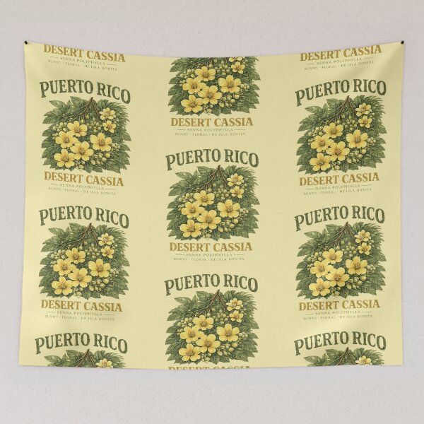 Item preview, Puerto Rico Desert Cassia Flower Vintage Botanical Art designed and sold by creatingmouseshop.
