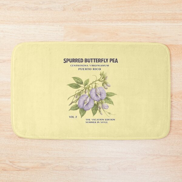 Item preview, Puerto Rico Spurred Butterfly Pea Vintage Botanical Flower Art designed and sold by creatingmouseshop.