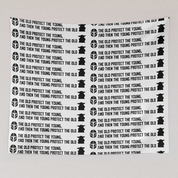 Item preview, the old protect the young, the young protect the old (black) designed and sold by PedroVerseStore.