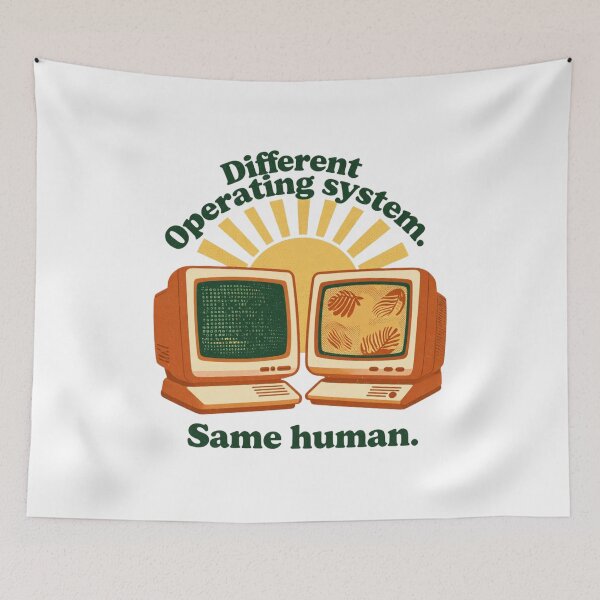 Item preview, Different Operating System. Same Human. designed and sold by WiggleDot.