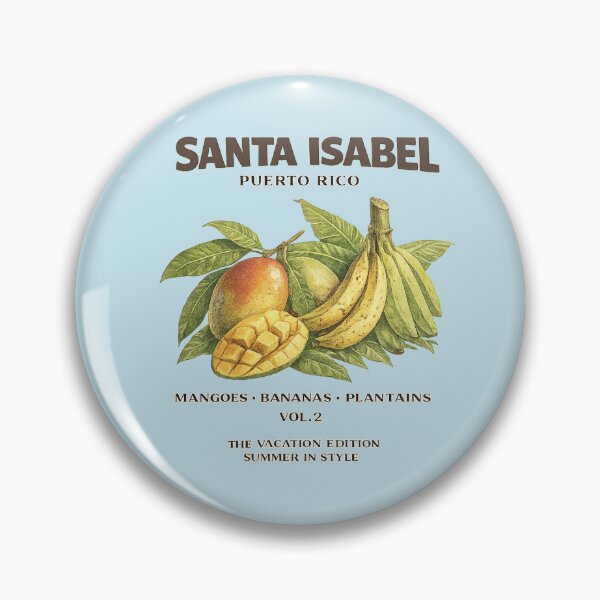 Item preview, Santa Isabel Puerto Rico Mangoes Bananas Plantains Vintage Fruit Art designed and sold by creatingmouseshop.