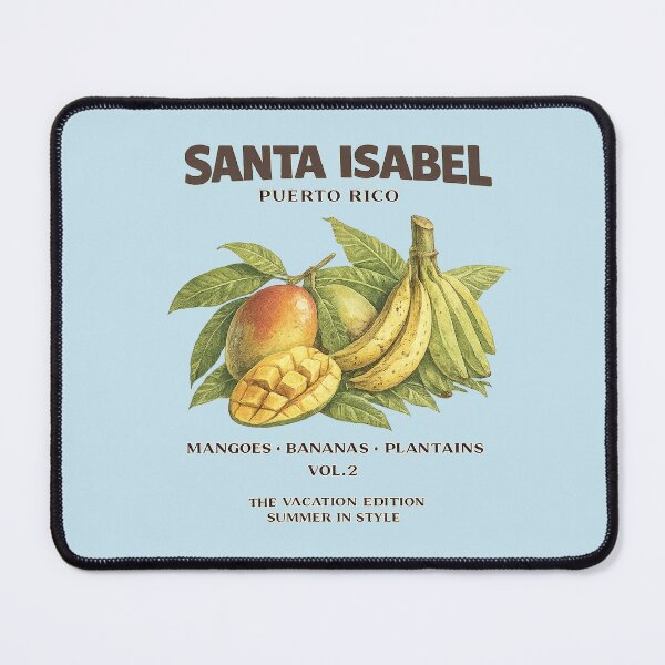 Item preview, Santa Isabel Puerto Rico Mangoes Bananas Plantains Vintage Fruit Art designed and sold by creatingmouseshop.