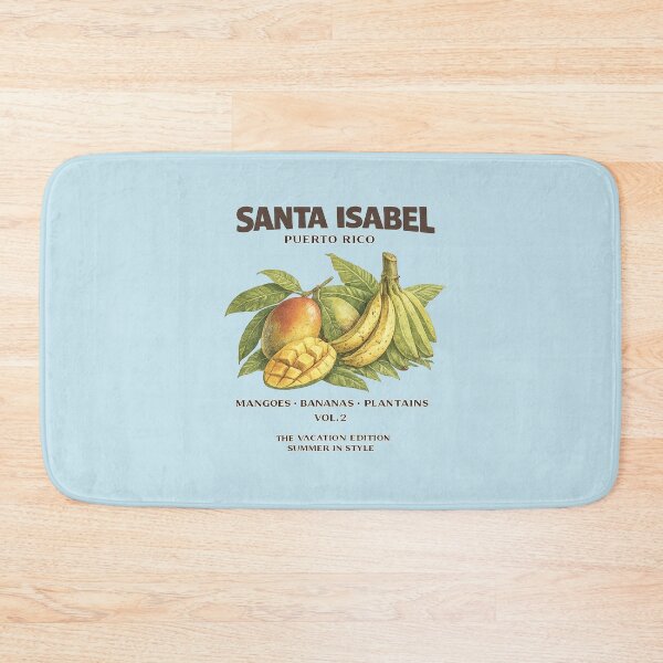 Item preview, Santa Isabel Puerto Rico Mangoes Bananas Plantains Vintage Fruit Art designed and sold by creatingmouseshop.