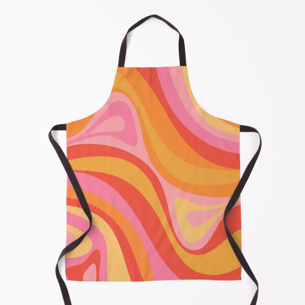Item preview, New Groove Retro Swirl Abstract Pattern Pink Orange Yellow designed and sold by kierkegaard.