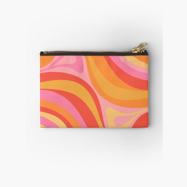 Item preview, New Groove Retro Swirl Abstract Pattern Pink Orange Yellow designed and sold by kierkegaard.
