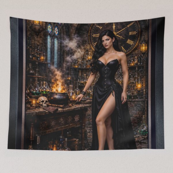 Item preview, Elenor Valtan Within The Gothic Chamber Of Steinhal Lab Mystical AI Concept Art by Xzendor7 designed and sold by Xzendor7 Digital Art Creations.