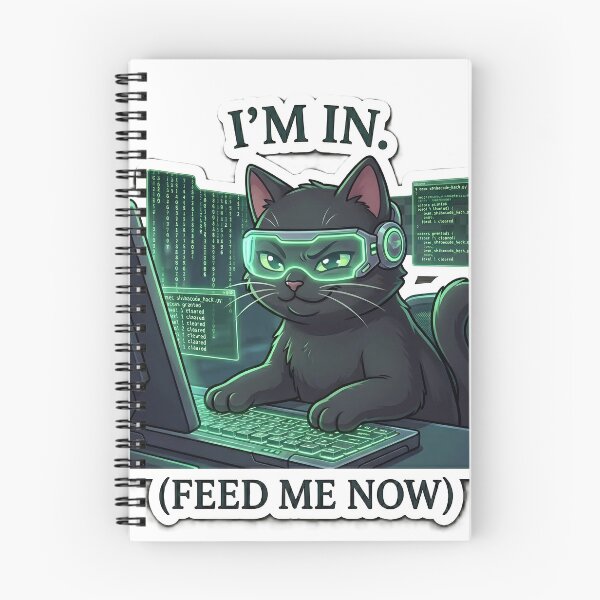 Item preview, I'M IN Cyberpunk Hacker Cat Sticker - Funny Gamer & Tech Decal designed and sold by OrbitArcade.