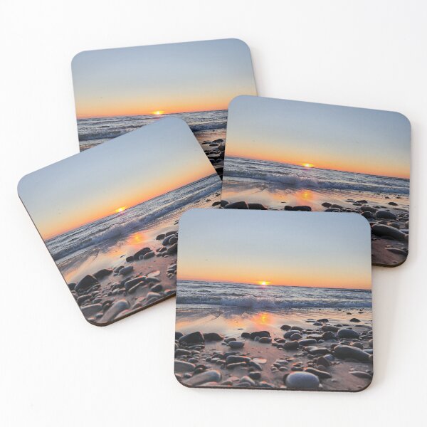 Item preview, Rocky Orange Sunset Over Lake Michigan designed and sold by MinaBohl.