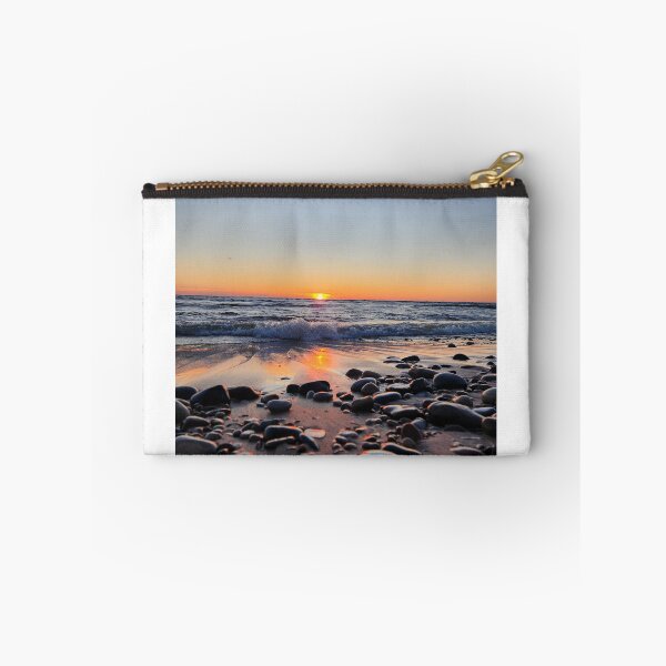 Item preview, Rocky Orange Sunset Over Lake Michigan designed and sold by MinaBohl.