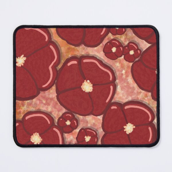 Item preview, Dark Red Poppy Flower Pattern — Moody Botanical Floral Art in Crimson and Blush Pink designed and sold by RareSquareBearArts.