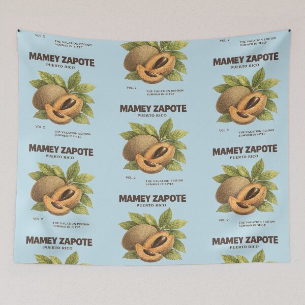 Item preview, Puerto Rico Mamey Zapote Vintage Tropical Fruit Art designed and sold by creatingmouseshop.