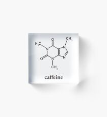Caffeine Molecule Acrylic Block