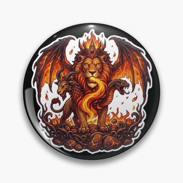 Item preview, Volcanic Chimera  designed and sold by Homelesssquid's Stickers & More.