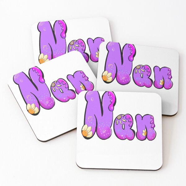 Item preview, Nan Name Sticker - Purple Bubble Drip Floral Art designed and sold by Artonmytee.