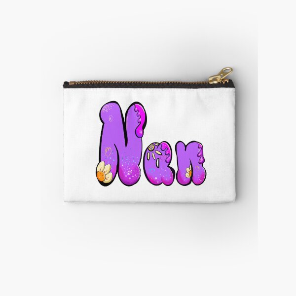 Item preview, Nan Name Sticker - Purple Bubble Drip Floral Art designed and sold by Artonmytee.