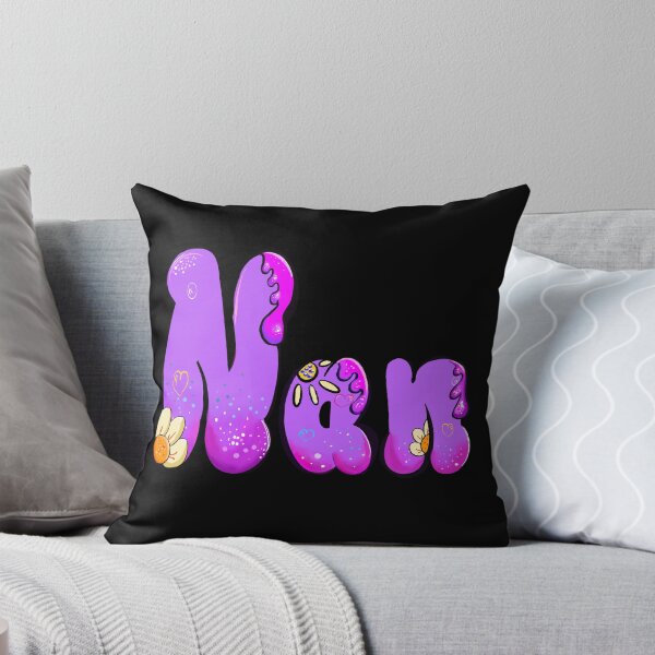 Item preview, Nan Name Sticker - Purple Bubble Drip Floral Art designed and sold by Artonmytee.