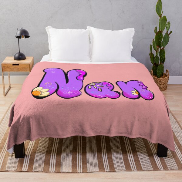 Item preview, Nan Name Sticker - Purple Bubble Drip Floral Art designed and sold by Artonmytee.