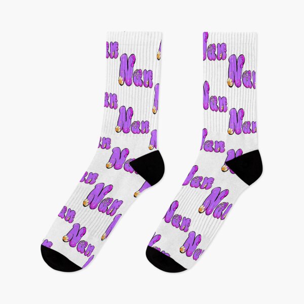 Item preview, Nan Name Sticker - Purple Bubble Drip Floral Art designed and sold by Artonmytee.