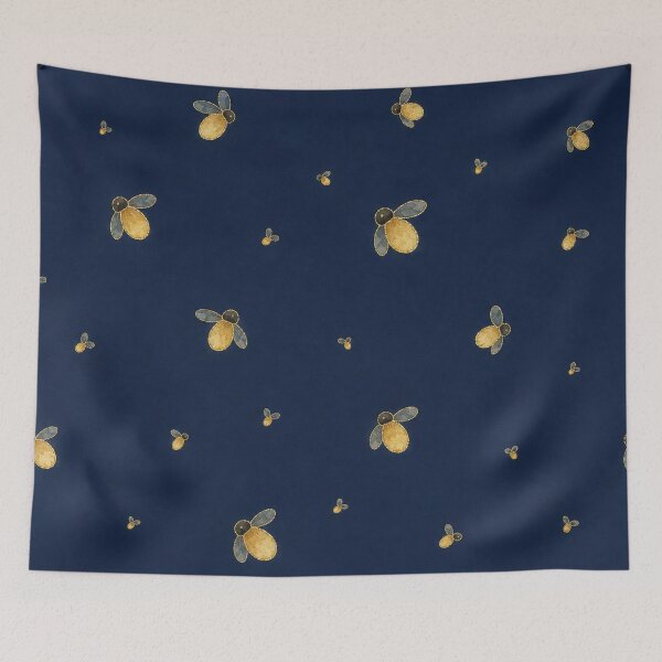 Item preview, Firefly Night — Korean Tanghwa Watercolor Seamless Pattern designed and sold by lita-lilith.