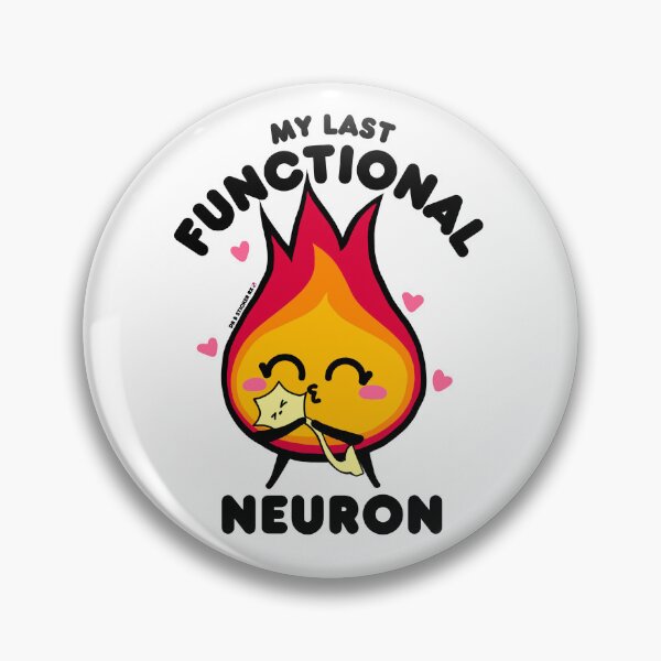 Item preview, My Last Functional Neuron | Funny Brain Fog + Perimenopause Sticker designed and sold by Dr. B Sticker Rx.