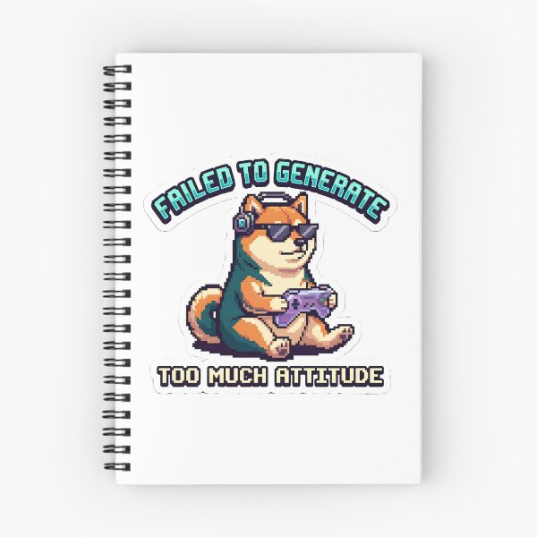 Item preview, Failed to Generate - Too Much Attitude Pixel Shiba Gamer designed and sold by OrbitArcade.