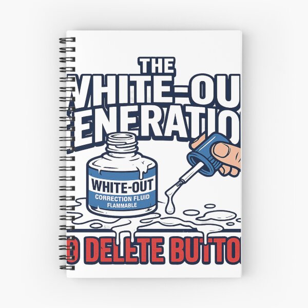 Item preview, The White-Out Generation - No Delete Button | Retro Office Humour designed and sold by WisdomInColor.