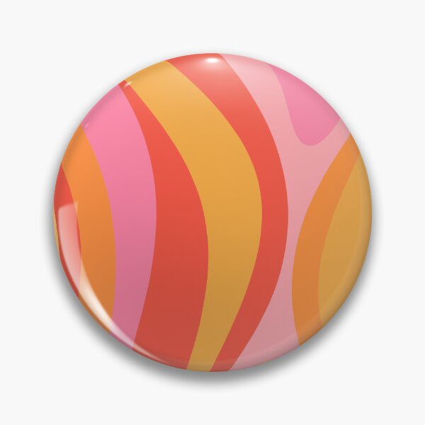 Item preview, Wavy New Groove Retro Swirl Abstract Pattern in Pink, Orange, and Yellow Tones designed and sold by kierkegaard.