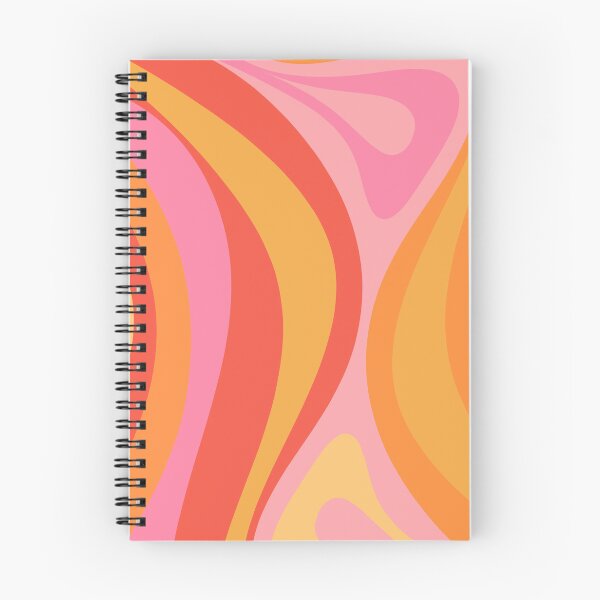 Item preview, Wavy New Groove Retro Swirl Abstract Pattern in Pink, Orange, and Yellow Tones designed and sold by kierkegaard.