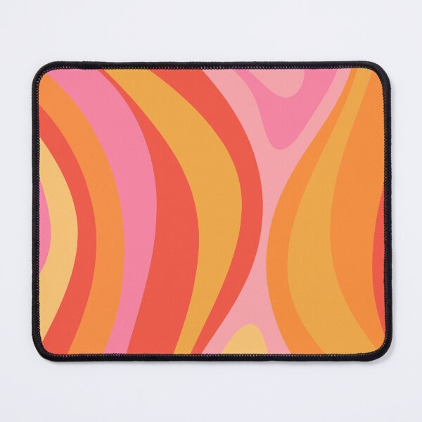 Item preview, Wavy New Groove Retro Swirl Abstract Pattern in Pink, Orange, and Yellow Tones designed and sold by kierkegaard.