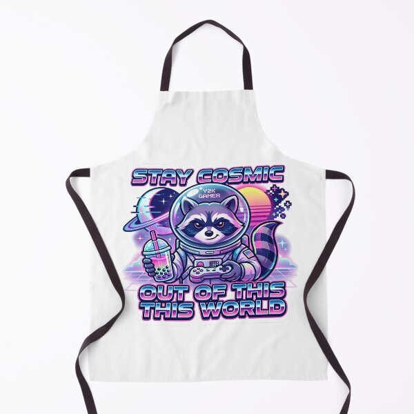 Item preview, Cosmic Raccoon Gamer - Retro 80s Space Astronaut Sticker designed and sold by OrbitArcade.