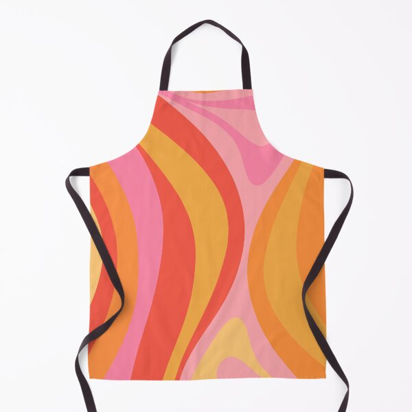 Item preview, Wavy New Groove Retro Swirl Abstract Pattern in Pink, Orange, and Yellow Tones designed and sold by kierkegaard.