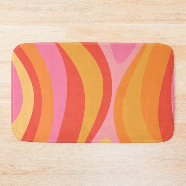 Item preview, Wavy New Groove Retro Swirl Abstract Pattern in Pink, Orange, and Yellow Tones designed and sold by kierkegaard.