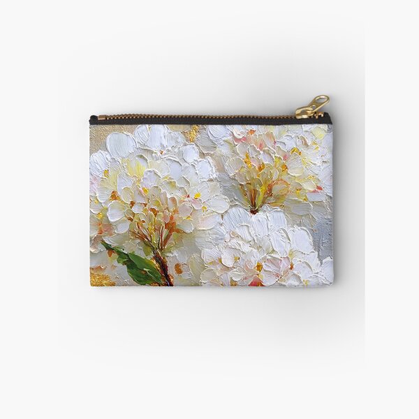 Item preview, White Hydrangea Flowers With Golden Accents Impressionist Style designed and sold by DEC02.