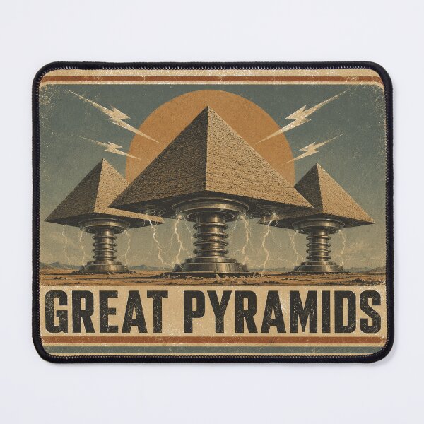 Item preview, Great Pyramids | Vintage Ancient Energy Poster Shirt designed and sold by AOAinc.