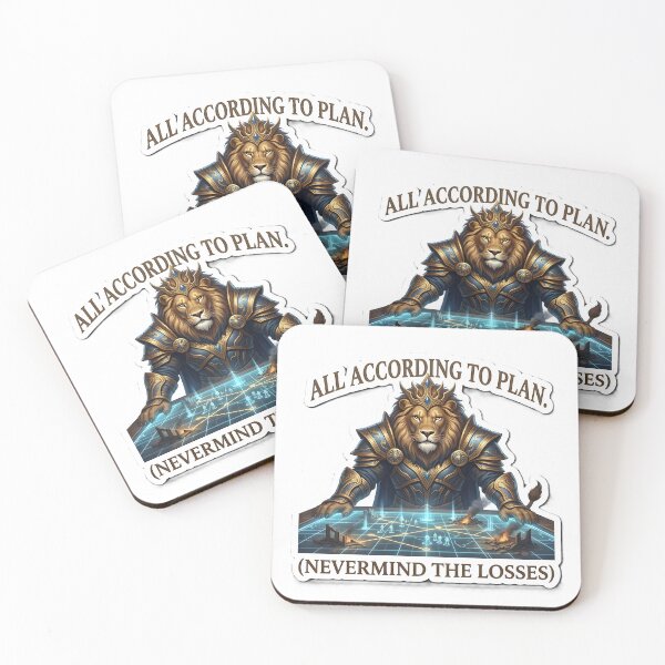 Item preview, All According to Plan - Strategy King Lion Tactical Fantasy Sticker designed and sold by OrbitArcade.